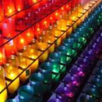 rainbow candles